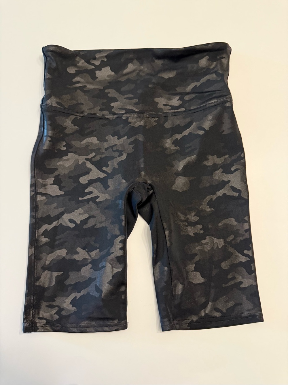Spanx  Camo Biker Shorts Black Medium